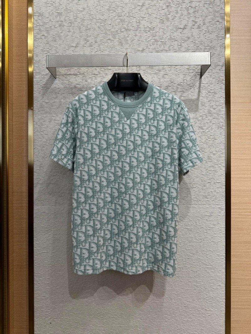 wsxc1740798478433_0.jpg Dior Jacquard All-Over Print Short Sleeve T-Shirt 2 - 图片 1