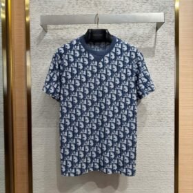 Dior Jacquard All-Over Print Short Sleeve T-Shirt 1