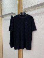 LV Checkered Terry Velour Short Sleeve T-Shirt - 图片 5