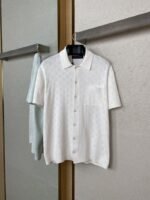 LV cut-out jacquard knit polo short-sleeved T-shirt - 图片 5