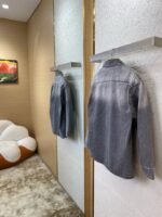 Prada Aged Grey Denim Jacket Coat - 图片 4