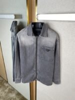 Prada Aged Grey Denim Jacket Coat - 图片 7