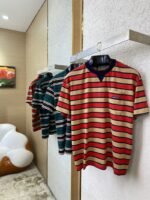 Prada Striped Pocket Short Sleeve T-Shirt Red - 图片 3