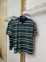 Prada Striped Pocket Short Sleeve T-Shirt Dark Green - 图片 5