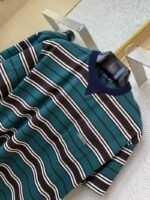 Prada Striped Pocket Short Sleeve T-Shirt Dark Green - 图片 6