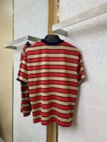 Prada Striped Pocket Short Sleeve T-Shirt Red - 图片 7