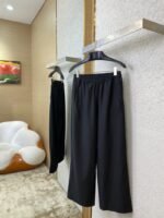 LV embroidered casual wide-leg trousers - 图片 3