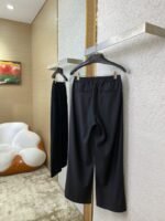 LV embroidered casual wide-leg trousers - 图片 4