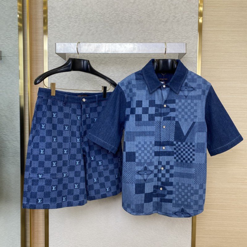 wsxc1741397886819_0-1.jpg LV America??s Cup Checkered Shorts - 图片 1