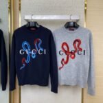 Gucci Year of the Snake Appliqu?? Crew Neck Sweater Navy