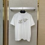 LV Ribbon Embroidered Knit Short Sleeve T-Shirt