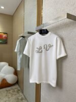 LV Ribbon Embroidered Knit Short Sleeve T-Shirt - 图片 3