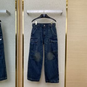Prada Triangle Label Aged Denim Trousers