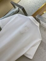 Dior Co-Branded Cat Embroidered Short Sleeve Polo Shirt White - 图片 8