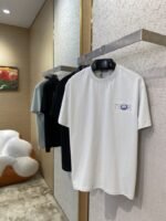 Dior Co-Branded Cat Embroidered Short Sleeve T-Shirt Black - 图片 3