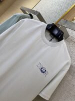 Dior Co-Branded Cat Embroidered Short Sleeve T-Shirt White - 图片 6