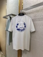 Dior Co-Branded Cat Embroidered Short Sleeve T-Shirt White - 图片 7