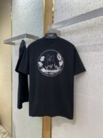 Dior Co-Branded Cat Embroidered Short Sleeve T-Shirt Black - 图片 7