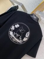 Dior Co-Branded Cat Embroidered Short Sleeve T-Shirt Black - 图片 8