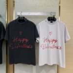 Balenciaga Love Heart Graffiti Short Sleeve T-Shirt White