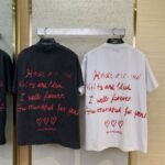Balenciaga Love Heart Graffiti Short Sleeve T-Shirt White - 图片 2