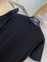 Fendi Logo Embroidered Crew Neck Short Sleeve T-Shirt Black - 图片 8
