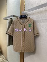 LV Collarless Logo Jacquard Cardigan - 图片 6