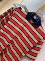 Prada Striped Lapel Embroidered Polo Shirt - 图片 6