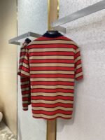 Prada Striped Lapel Embroidered Polo Shirt - 图片 7
