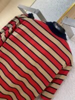 Prada Striped Lapel Embroidered Polo Shirt - 图片 8