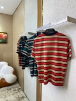 Prada Striped Pocket Short Sleeve T-Shirt Red - 图片 4
