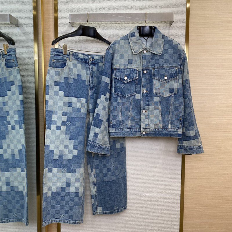 wsxc1742359274021_0.jpg LV Mosaic Denim Jacket Coat - 图片 1