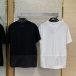 Prada Patchwork Short Sleeve T-Shirt Black - 图片 2