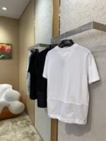 Prada Patchwork Short Sleeve T-Shirt White - 图片 4