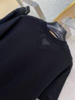 Prada Patchwork Short Sleeve T-Shirt Black - 图片 8