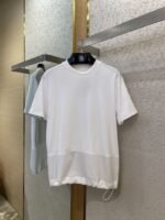 Prada Patchwork Short Sleeve T-Shirt White - 图片 5