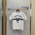 Dior Butterfly Appliqué Knit Short Sleeve T-Shirt