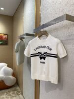 Dior Butterfly Appliqué Knit Short Sleeve T-Shirt - 图片 3