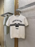 Dior Butterfly Appliqué Knit Short Sleeve T-Shirt - 图片 5