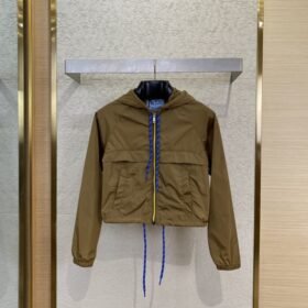 Prada Triangle Label Nylon Hooded Jacket