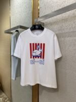 Bottega Veneta White Rabbit Print Short Sleeve T-Shirt - 图片 5