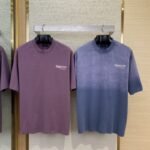 Balenciaga Coke Wave Print Short Sleeve T-Shirt Blue