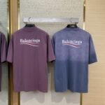 Balenciaga Coke Wave Print Short Sleeve T-Shirt Blue - 图片 2