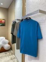 Balenciaga Letter Embroidered Short Sleeve T-Shirt Green - 图片 4
