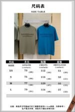Balenciaga Letter Embroidered Short Sleeve T-Shirt Blue - 图片 10