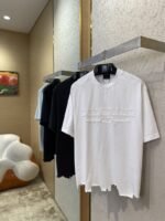 Balenciaga Applique Embroidery Aged Short Sleeve T-Shirt White - 图片 3