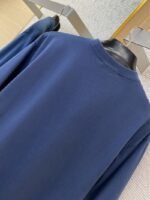 Balenciaga Wheatsheaf Letters Embroidered Short Sleeve T-Shirt Blue - 图片 8