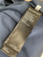 Balenciaga Wheat Ears Letters Embroidered Short Sleeve T-Shirt Black - 图片 9