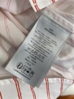 Dior Logo Embroidered Striped Lapel Shirt White - 图片 9