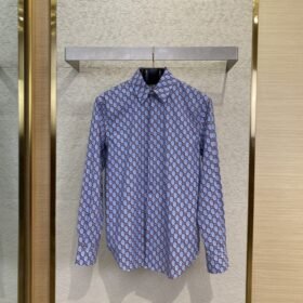 Gucci Printed Collar Long Sleeve Shirt